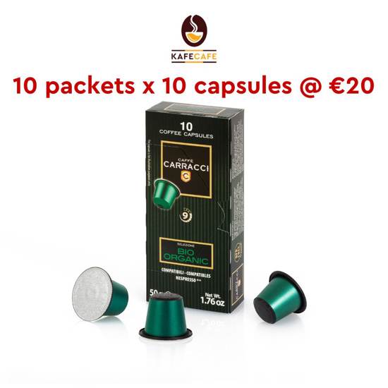 Picture of NESPRESSO ORGANIC COFFEE CAPSULES 75% ARABICA 100 capsules